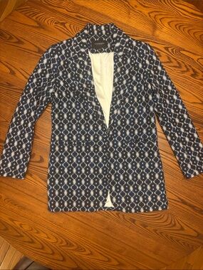 Liverpool Navy and White Patterned Women's Blazer